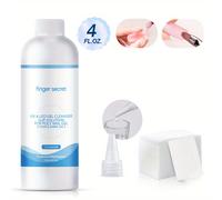 TEMU Kit de 120ml/4fl.oz para Uñas en Gel con Antideslizante y Limpiador, Antiadherente para Extensión de Uñas, Toallitas Secas (100 unidades) - Kit Básico de Manicura