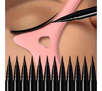 TEMU Kit de 13 Piezas para Delinear Ojos, 12 Eyeliners Ultrafinos + 1 Plantilla Multifuncional, Set Reutilizable para Principiantes