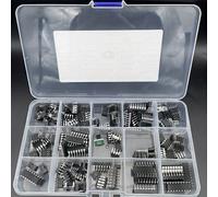 TEMU Kit de 150pcs XL de Chips IC: Osciladores, NE555, , LM324, LM393 - Conjunto de Amplificadores Operacionales para Proyectos Electrónicos
