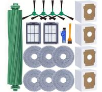 TEMU Kit de 19 piezas de repuesto compatible con Irobot Roomba Plus 405 Combo/505 Combo, 1 cepillo principal, 4 bolsas para el polvo, 6 , 2 filtros, 4 cepillos y 2 herramientas