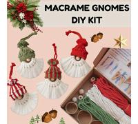 TEMU Kit de 3/4 piezas para adornos navideños de macramé DIY. Regalos hechos a , decoraciónes para árbol de Navidad con tutorial en video y , ideal para