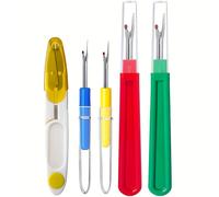 TEMU Kit de 5 piezas para quitar , 2 grandes y 2 pequeños, herramientas de costura prácticas, 1 par de tijeras, ideal para eliminar dobladillos y costuras no deseados