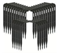 TEMU Kit de 50 Piezas de Goteadores Micro Riego por Goteo con Curvada para Manguera de 3/5 mm, de Agua en Jardín e Invernadero