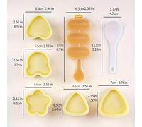 TEMU Kit de 7 Piezas para Hacer Sushi para Principiantes con Prensa de Sushi Moldeable de Plástico y Bolas de Arroz para Sushi DIY - Divertido para Loncheras y Snacks - Plástico para Uso en el Hogar