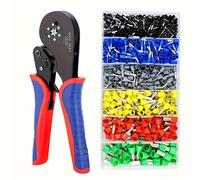 TEMU Kit de 750 piezas de herramienta de crimpado de alambre metálico con 16-6 alicates de crimpado, herramienta eléctrica para en casa, accesorios de cableado eléctrico DIY