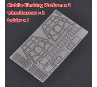 TEMU Kit de a 1/72 | Escaleras de de acero inoxidable, escaleras de escalada, carrito rodante de plataforma, escalera plegable para avión, , robot, diorama de mech - Color mezclado por CorMake