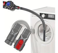 TEMU Kit de accesorio de manguera de aspiradora para limpieza de de secadora, compatible con aspiradoras Dyson V15 V12 V11 V10 V8 V7 V6, removedor de pelusa, color