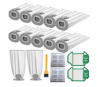 TEMU Kit de Accesorios de Repuesto de 17 Piezas para Aspiradora Vorwerk VK7/FP7, 12 Bolsas de Polvo, 2 Pre-filtros, 2 Aromáticos, 1 Cepillo de Limpieza, con Accesorio de Suelo de Plástico