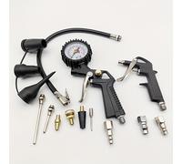 TEMU Kit de Accesorios para Compresor de Aire de Resistencia de 1 pieza con Manómetro y Extensión de Acero - , Inflador de Neumáticos No Eléctrico para los Vehículos, Compresor de Aire Portátil