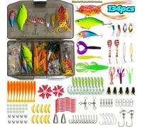 TEMU Kit de Accesorios para Señuelos de Superficie de Pesca al , Varios Cebos Realistas Duros y Blandos, Anzuelos de Pesca y Más. Un Set Completo de Equipo de Pesca Que Puede Ser Regalado a , o