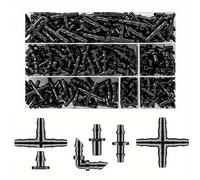 TEMU Kit De Accesorios Por Goteo Con Conectores De Púas, 300 Unidades, Jardín, Macetas, Invernadero Y Césped (conectores Dobles, Conectores , De Vías, De Vías, Obstrucción, )