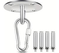 TEMU Kit de acero inoxidable para columpio, bolsa de arena y hamaca de yoga en - Ganchos de montaje en pared y techo con clips de mosquetón, ideal para uso interior y exterior, accesorios de hamaca