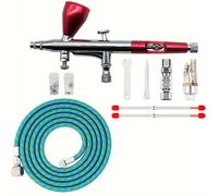 TEMU Kit de aerógrafo de acción, pistola de aire para conjunto de con agujas/bocas/capas de aire de 0,3, 0,2, 0,5 mm, taza de de 1/3 oz, manguera de aire, para , de