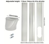 TEMU Kit de Aire Acondicionado Portátil para Ventana con 2 Tamaños, Panel Ajustable para Fácil Instalación - Ideal para Accesorios de Ventilación en Hogar y Oficina
