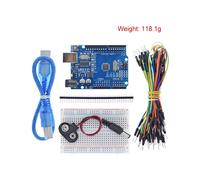 TEMU Kit de Aprendizaje para Principiantes R3 con Placa de Pruebas de 400 Agujeros, Cable de y Clip de Batería de 9V