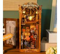 TEMU Kit de Arquitectónico en 3D con Soporte para Libros Pop-Up de Madera, Adorno Decorativo de Estantería a - Regalo Exquisito para y Fiestas (Sin Pegamento/Pilas Requeridas)