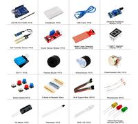 TEMU Kit de Básico para Uno R3 con Código de Tutorial Kit de Placa de Pruebas Alambres de Conexión Diodos de Evitación de Obstáculos