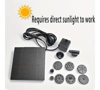 TEMU Kit de Bomba de Fuente de Jardín con Energía Solar - Panel de 6V/1.5W, Característica de con Estaca para Baños de Aves, Piscinas de Patio y Jardines