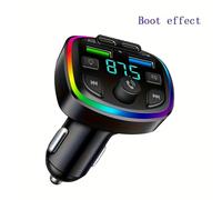 TEMU Kit de BT para coche Beimingsi, reproductor de MP3 para coche, kit de coche sin manos, transmisor de FM inalámbrico, modulador de FM