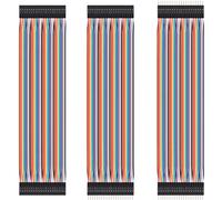 TEMU Kit de cables de de tablero de 80pcs/120pcs, cables a , a hembra, hembra a hembra, 2.54Mm a 2.54Mm, 20CM, surtido de cables para Esp32