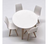 TEMU Kit de Casa de Muñecas a 1:12 - Mesa Pequeña Acompañada de Sillas para una Decoración