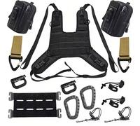 TEMU Kit de Chaleco para de Combustible de Motocicleta de 14 Piezas con MOLLE - Nylon Duradero, Protección Anti-Rasguños y Almacenamiento de Accesorios Elegante