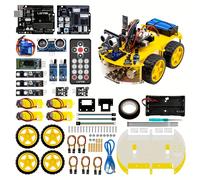 TEMU Kit de Coche Robot Inteligente 4WD Mejorado | Compatible con Programación A-duino, Coche Robot STEM Inteligente con Tutorial, ≤ Voltaje de Operación