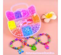 TEMU Kit de Colgantes para Pulsera y Collar Tejidos a con Paracord de Gato, , Panda, Flor, y Colorido - Ideal para Regalos Festivos
