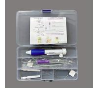 TEMU Kit de Completo para Bordado Floral - Conjunto de Manualidades para Todas , Agujas y Accesorios en de Plástico Azul para Proyectos de Costura DIY, Kit de Bordado