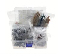 TEMU Kit de Componentes Electrónicos Total de 1500pcs, Diodos LED de 3mm y 5mm, Resistencias de Película Metálica, Paquete de Capacitores, de 7 de Diodos y Transistores Comunes