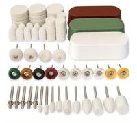 TEMU Kit de con Rueda de Pulir de 72 Piezas Compatibles con Compuesto para , Accesorios para Herramientas Rotativas con Vástago de 1/8", Llanta de Lijado y Cepillo de Lana para Instalación