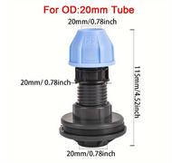 TEMU Kit de Conexión para Barril de Lluvia 1Set Conector de Tubo PE PVC PPR de 20/25/32mm para de Agua, Acuarios, Bañeras y Piscinas