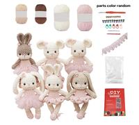 TEMU Kit de Crochet para Principiantes con 6 Piezas, Kit de Tejido DIY con Tutorial , y Ratón Bailarín, Adornos Decorativos Divertidos para y Verano, Regalos para o San Valentín