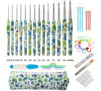 TEMU Kit de Crochet para Principiantes con Bolsa de Almacenamiento - Set de Manualidades con Hilo DIY para Principiantes, , Suministros de Tejido y Crochet