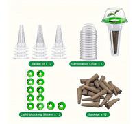 TEMU Kit de cultivo de 48 semillas, de interior para , puede plantar cualquier planta, integrado con suministros de jardinería, para un cultivo fácil, de rendimiento y compatible con electrónica