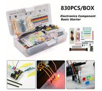 TEMU Kit de de Componentes Electrónicos con Resistor de Cable de Placa de Pruebas 830 para y Potenciómetro LED para