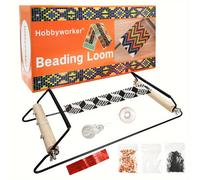 TEMU Kit de de cuentas de metal extra ancho, extra ancho, hilo, agujas y 3 bolsas de cuentas de vidrio para pulseras, collares, cinturones y más