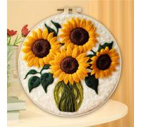 TEMU Kit de de Fieltro con de 1pc, Kit de Pintura de Fieltro DIY para Principiantes Adultos, Set de Fieltro con de Bordado 20x20cm/7.87x7.87inch