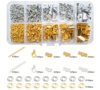 TEMU Kit de de Joyería 440 Piezas: Pinza para Cintas, Abrazaderas de Gancho, Anillas y Cadenas Incluidos - Accesorios para Hacer Pulseras y Marcadores