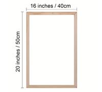 TEMU Kit de de madera para de DIY - 4 barras de madera, 4 soportes de esquina, 16 clavos, 1 sin y 1 gancho para colgar - Conjunto de marcos de pared de fácil