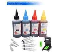 TEMU Kit de de tinta 4INK para cartuchos de tinta HP 301XL 305XL 304XL para impresoras HP 2540 2050 2510 2620 2630 2632 5030 5020 3720 3730, 100ML de tinta DYE por