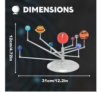 TEMU Kit de del solar DIY, con pintura, pinceles, componentes , base y giratorio 3D para los anillos de - hogar y oficina