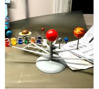 TEMU Kit de del Solar DIY con Pinturas, Brocha, Piezas de Planetas, Barras de Acero, Base y Anillos de - Rotativo 3D para Exhibición en Casa u Oficina