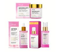 TEMU Kit de Depilación y de 3 con a Fresa y - 60g de Pasta Exfoliante, 90ml de Aceite Post-Depilación y Suero para Depilación Corporal , Regalo para , Eliminación de en Bikini/Axilas/