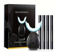 TEMU Kit de Dientes con de Blanqueamiento Dental de Luz Azul Inalámbrica, Batería de 400mAh + 4 X 3ml de de Gel Dental, Set de Cuidado Dental Profesional para Uso en Casa o Regalo Ideal