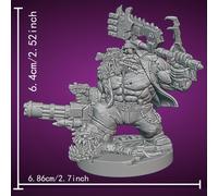 TEMU Kit de en miniatura sin pintar de un jefe orco impreso en 3D, para juegos de mesa y montaje