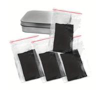 TEMU Kit de Encendedor de Charcloth PSKOOK de 4 piezas - Fibra de Carbono, Ideal para Bushcraft, Camping y