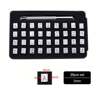 TEMU Kit de Estampado en Cuero con y Números, Herramientas para Grabar Alfabeto, Manualidades DIY, Tallas para Sillas y Artesanías en Cuero