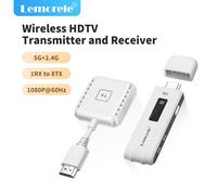 TEMU Kit de extensión de transmisor y de video HDTV inalámbrico Lemorele, adaptador de pantalla, dongle para televisión, monitor, proyector, de computadora