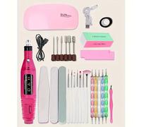 TEMU Kit de extensión de uñas con componentes acrílicos, que una lámpara LED para uñas y un juego de herramientas de manicura de piezas